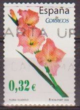 España 2009 4463 Sello º Flora y Fauna Flores Gladiolo Timbre Espagne Spain Spagna